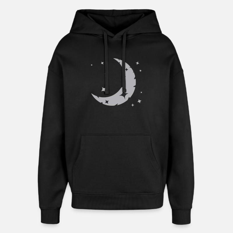La lune et les étoiles - Sweat à capuche unisexe Stanley/Stella Oversized - noir