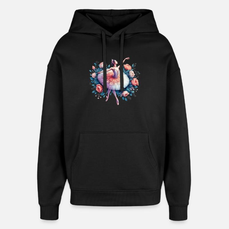 Ballet dancer with tutu - Oversized Unisex Hoodie by Stanley/Stella - black