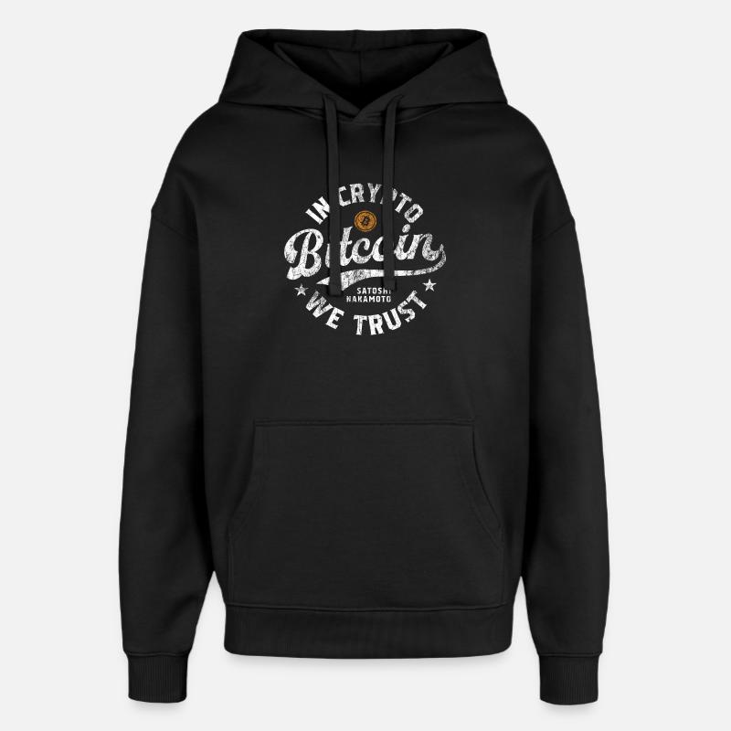 Bitcoin - In Crypto we trust - Oversized Unisex Hoodie von Stanley/Stella - Schwarz