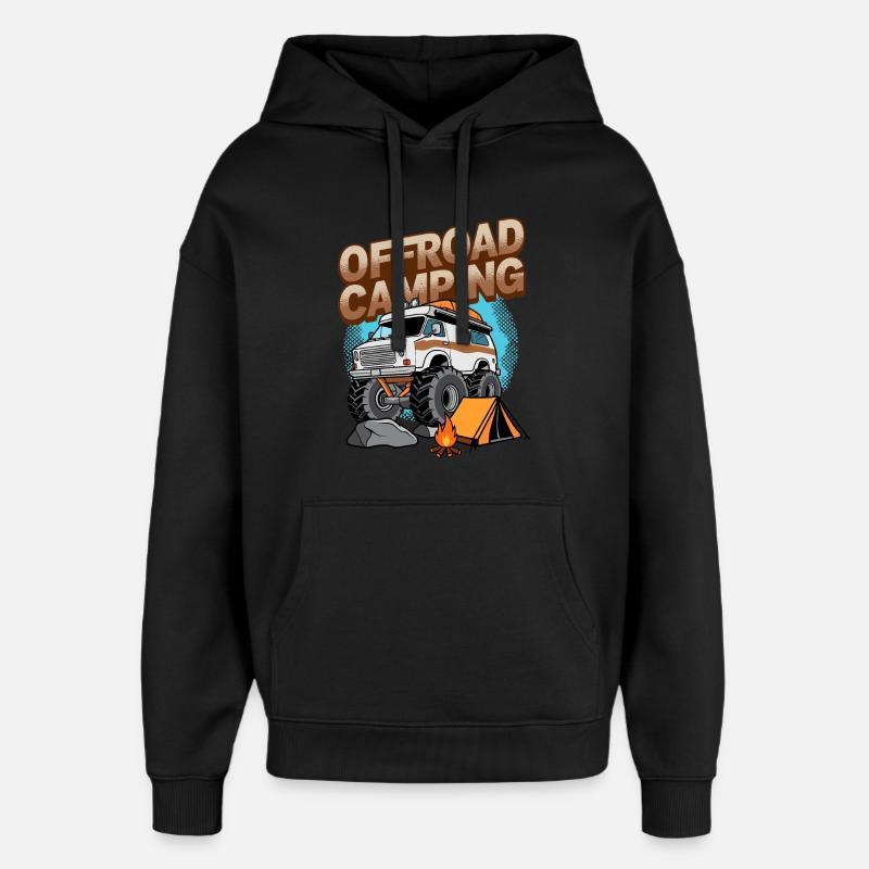 Camping tout-terrain - Sweat à capuche unisexe Stanley/Stella Oversized - noir