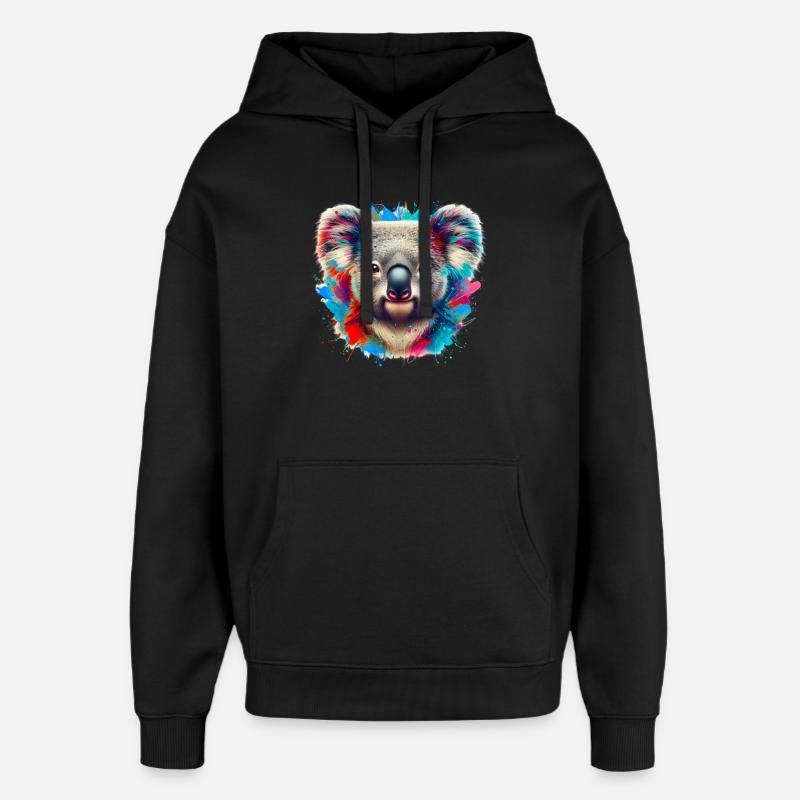 Koala - Oversized Unisex Hoodie by Stanley/Stella - black
