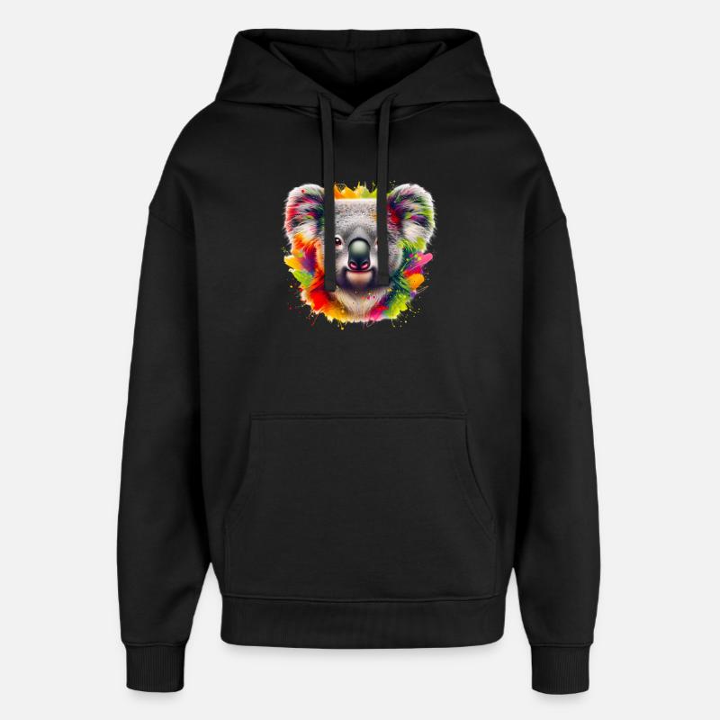 Koala - Oversized Unisex Hoodie by Stanley/Stella - black