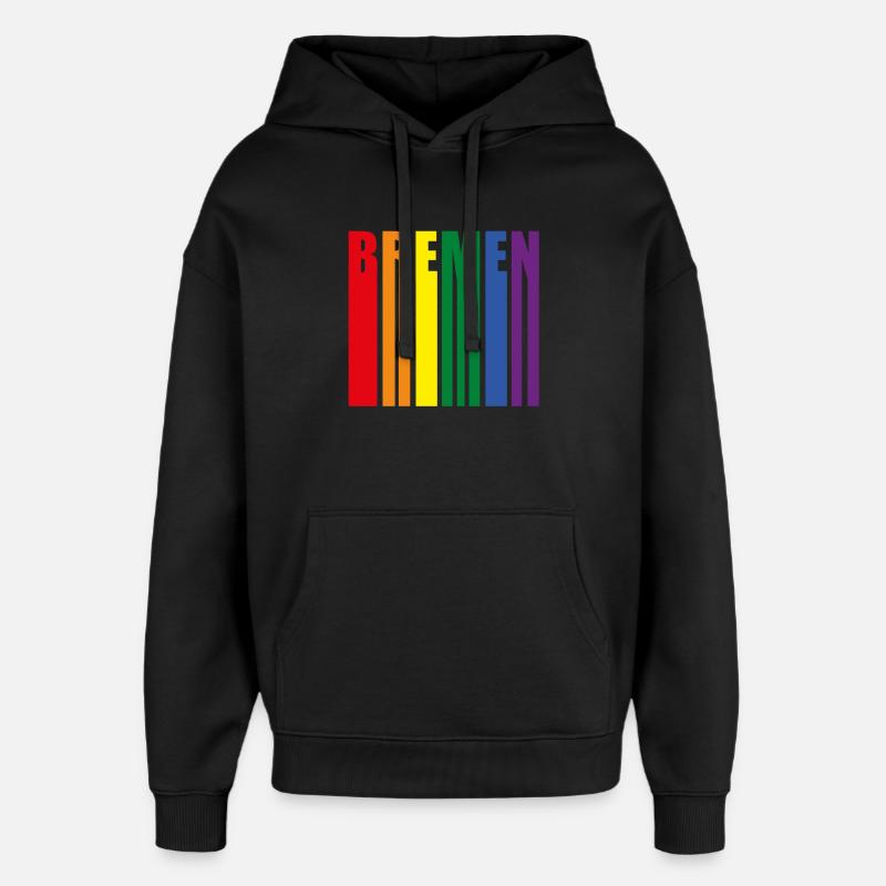 Bremen Regenbogen Pride Geschenk - Oversized Unisex Hoodie von Stanley/Stella - Schwarz