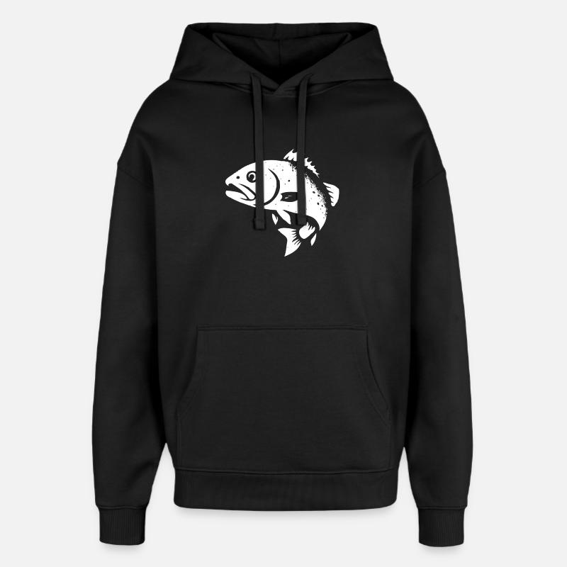 Sandre et perche - Sweat à capuche unisexe Stanley/Stella Oversized - noir