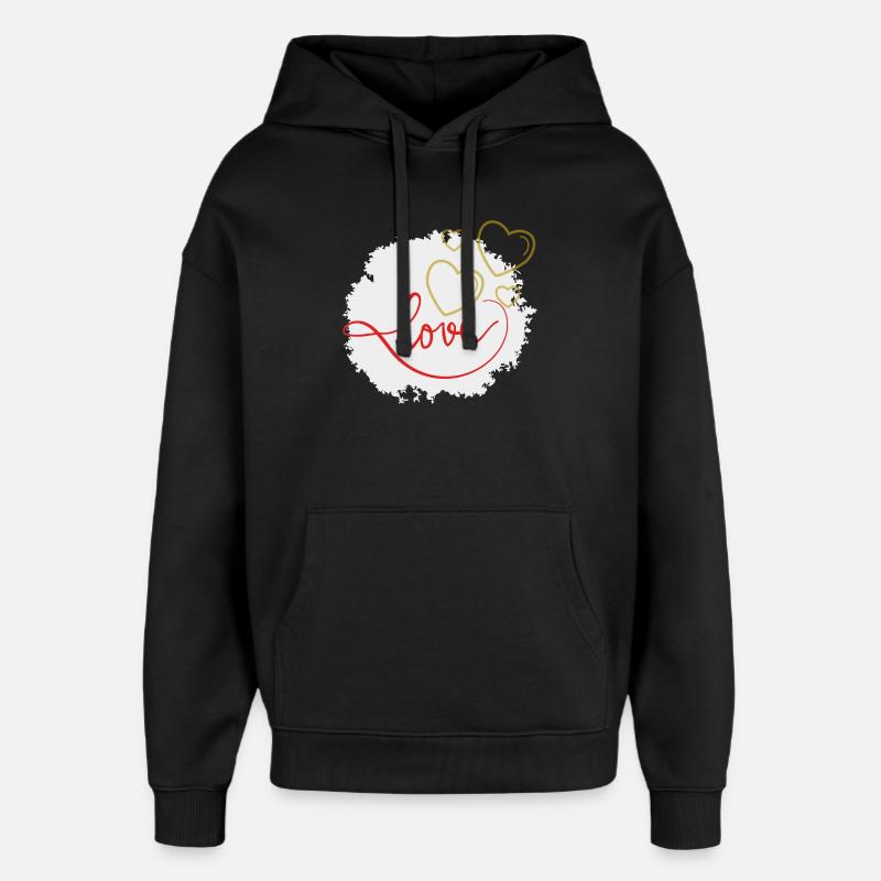 amour - Sweat à capuche unisexe Stanley/Stella Oversized - noir