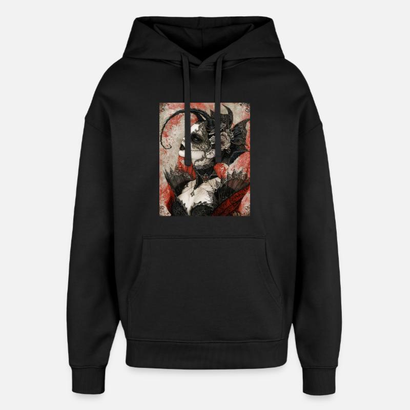 Diva gothique sombre - Sweat à capuche unisexe Stanley/Stella Oversized - noir