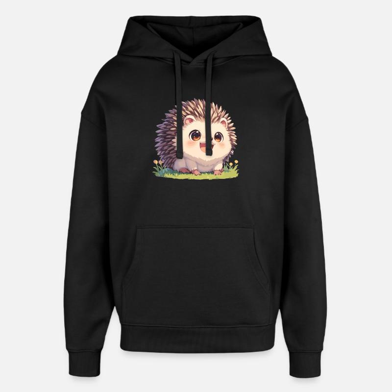 Hérisson - Sweat à capuche unisexe Stanley/Stella Oversized - noir