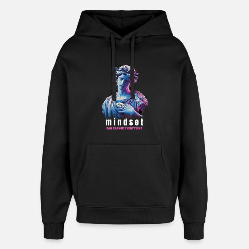 Mindset - Oversized Unisex Hoodie von Stanley/Stella - Schwarz