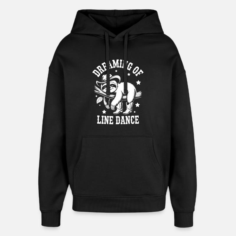 Faultier LineDance Cowboy - Oversized Unisex Hoodie von Stanley/Stella - Schwarz