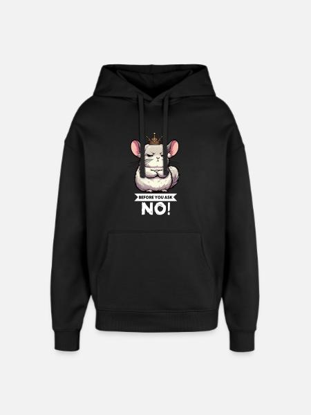 Avant de demander aux chinchillas rongeurs - Sweat à capuche unisexe Stanley/Stella Oversized - noir