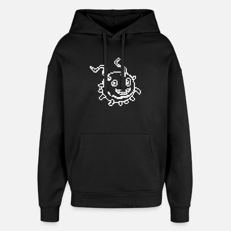 Virus Monster Pixel Art Comic - Oversized Unisex Hoodie by Stanley/Stella - black