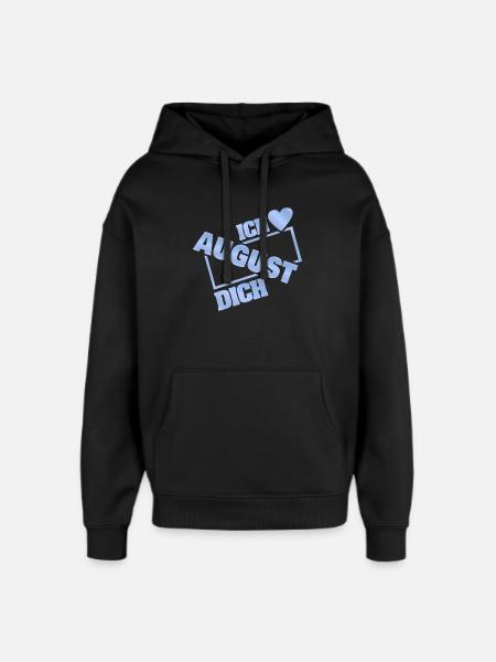 Liebe August - Oversized Unisex Hoodie von Stanley/Stella - Schwarz