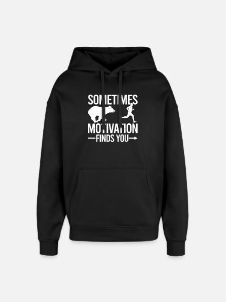 Manchmal findet dich die Motivation - Oversized Unisex Hoodie von Stanley/Stella - Schwarz