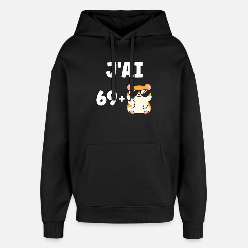 69 - Sweat à capuche unisexe Stanley/Stella Oversized - noir