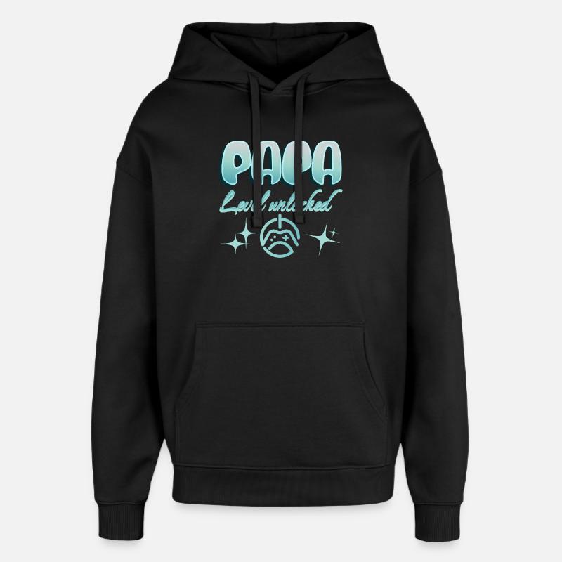 Niveau Papa Gamer débloqué - Sweat à capuche unisexe Stanley/Stella Oversized - noir