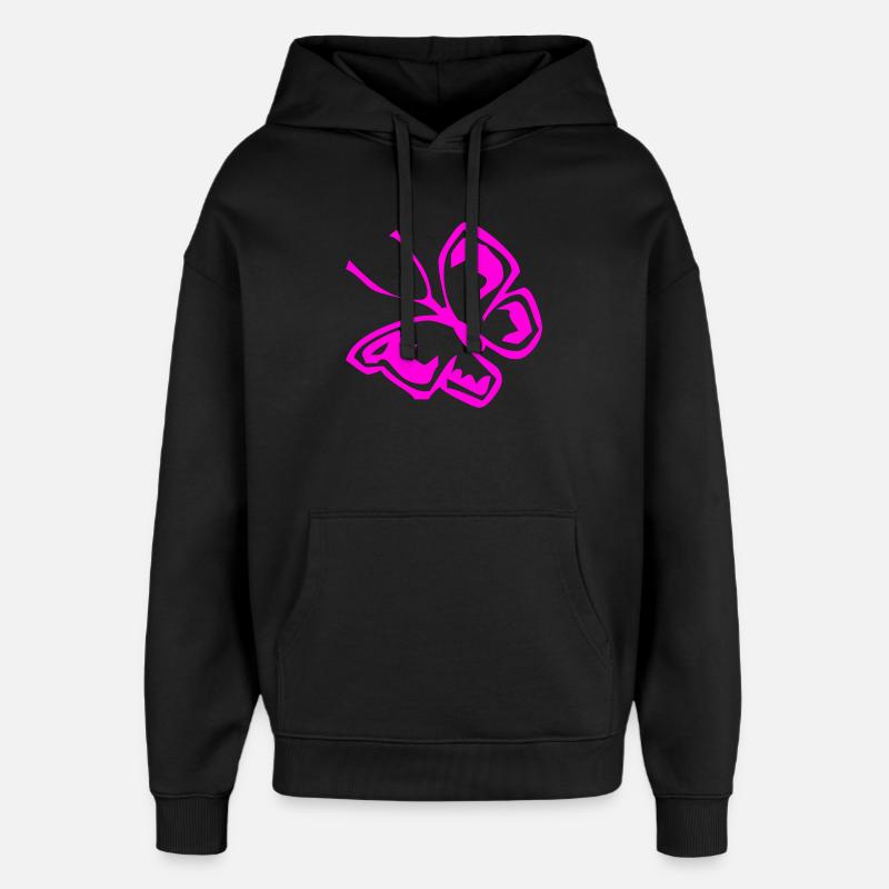 Papillon - Sweat à capuche unisexe Stanley/Stella Oversized - noir