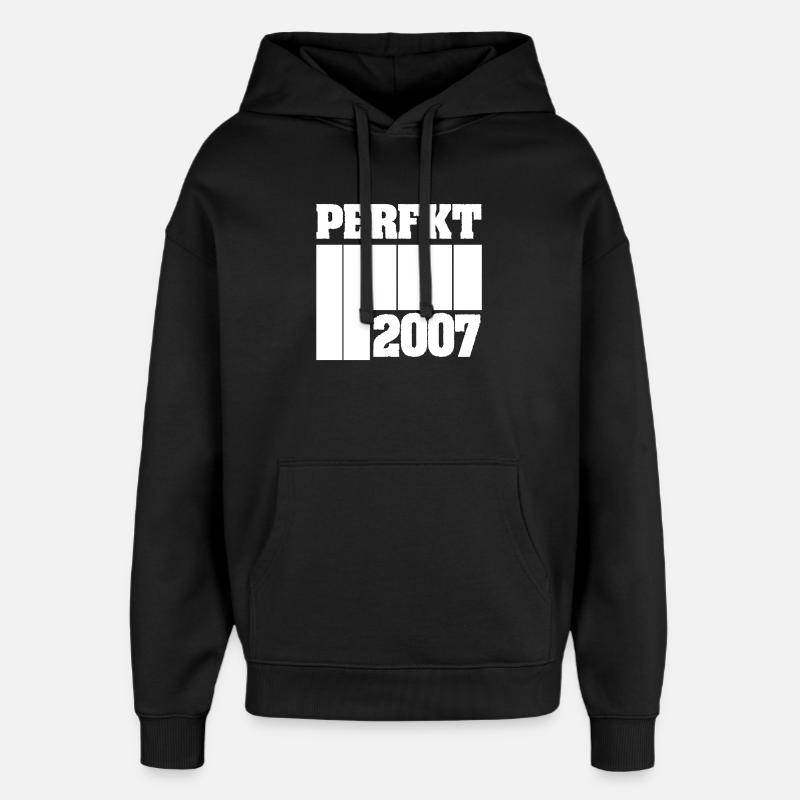 2007 - Oversized Unisex Hoodie von Stanley/Stella - Schwarz