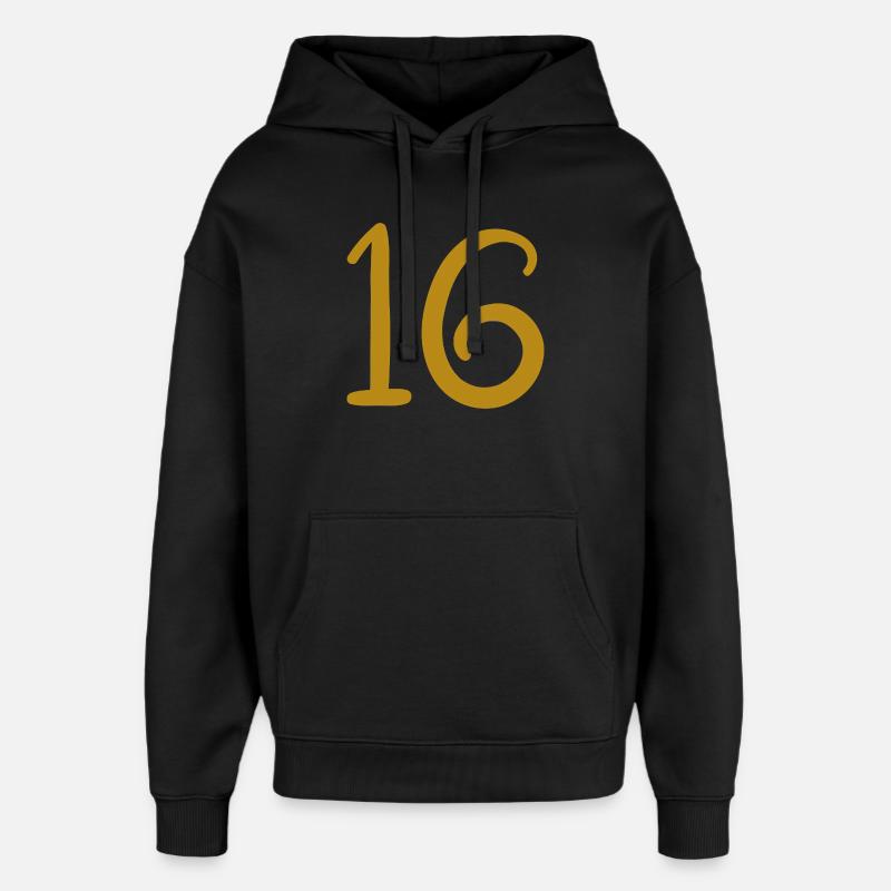 16 - Sweat à capuche unisexe Stanley/Stella Oversized - noir