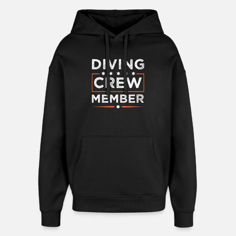 Équipage de plongée - Sweat à capuche unisexe Stanley/Stella Oversized - noir
