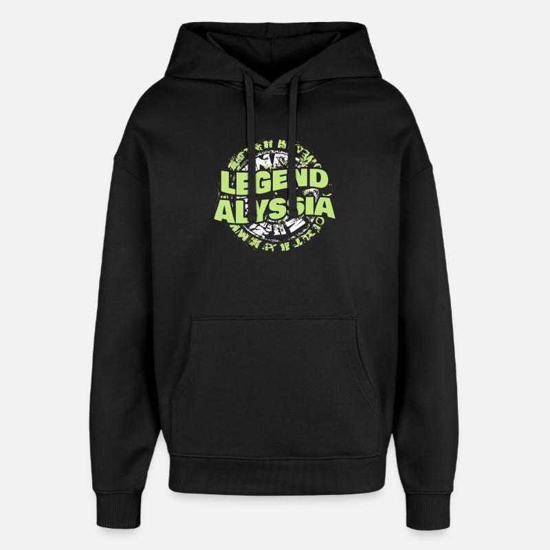 Alyssia - Sweat à capuche unisexe Stanley/Stella Oversized - noir