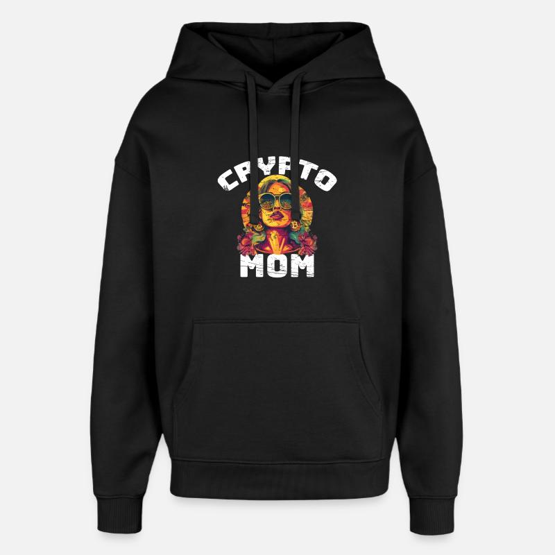 Bitcoin Mama - Sweat à capuche unisexe Stanley/Stella Oversized - noir