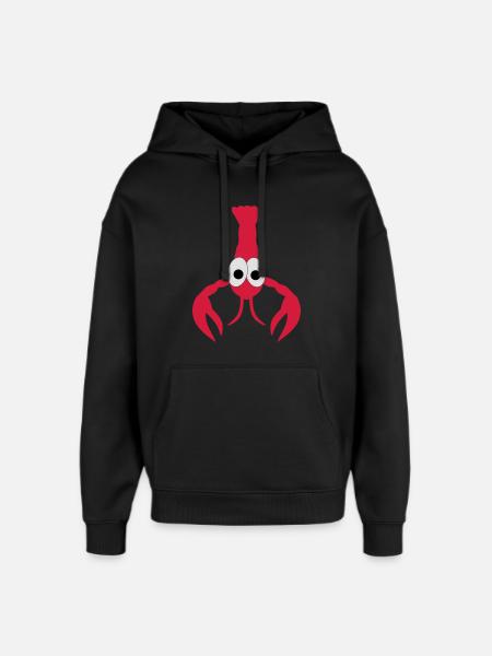 lobster - Oversized Unisex Hoodie by Stanley/Stella - black