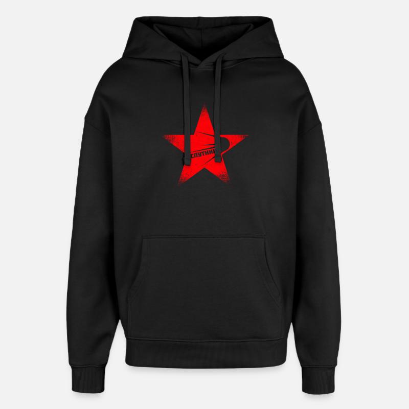 Etoile Rouge - Spoutnik - Sweat à capuche unisexe Stanley/Stella Oversized - noir
