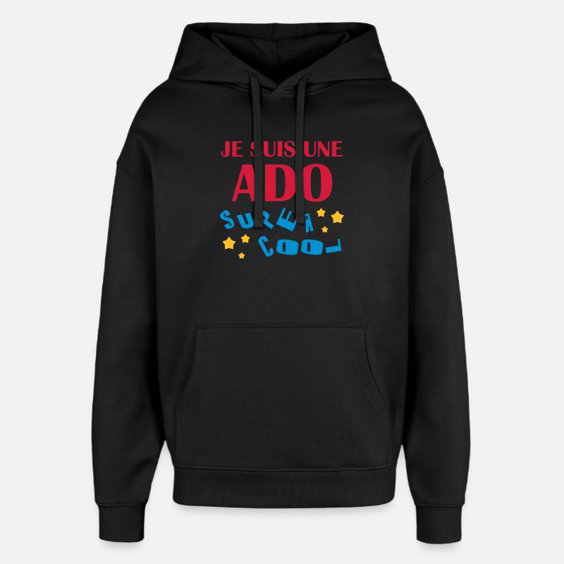 adolescent / enfant / ado / adolescente - Sweat à capuche unisexe Stanley/Stella Oversized - noir