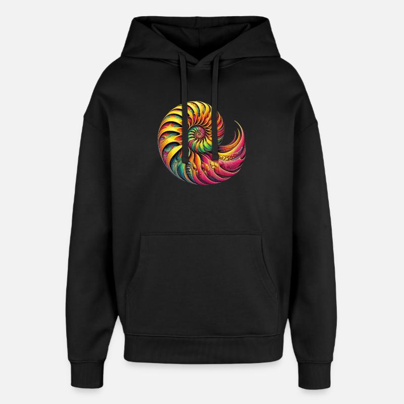 Nautilus Shell - Oversized Unisex Hoodie by Stanley/Stella - black