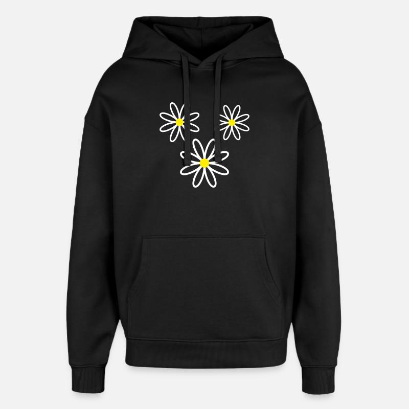 Gänseblümchen Blume - Oversized Unisex Hoodie von Stanley/Stella - Schwarz