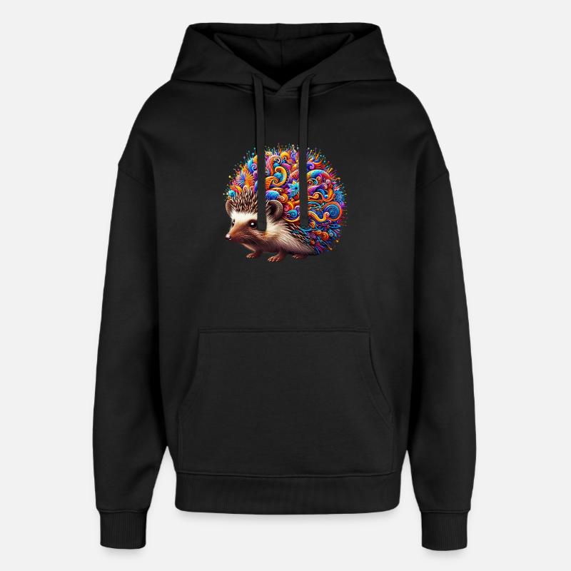 Hérisson - Sweat à capuche unisexe Stanley/Stella Oversized - noir
