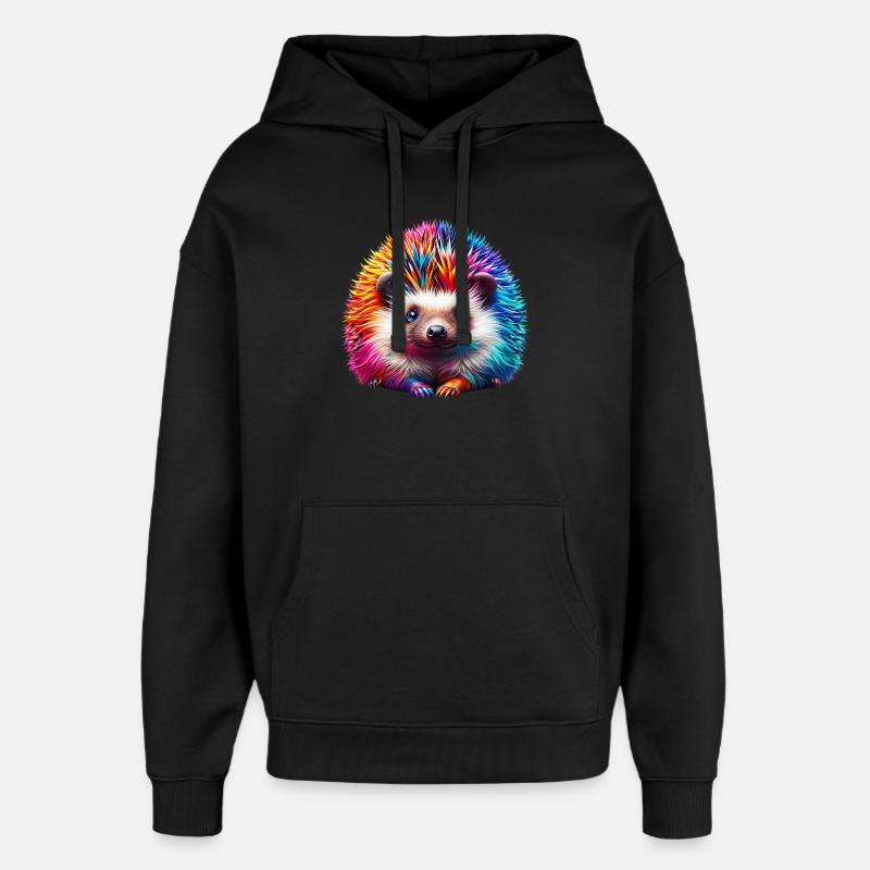 Igel - Oversized Unisex Hoodie von Stanley/Stella - Schwarz