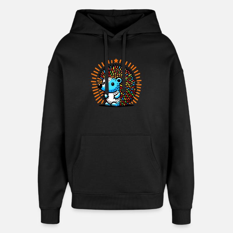 Igel - Oversized Unisex Hoodie von Stanley/Stella - Schwarz