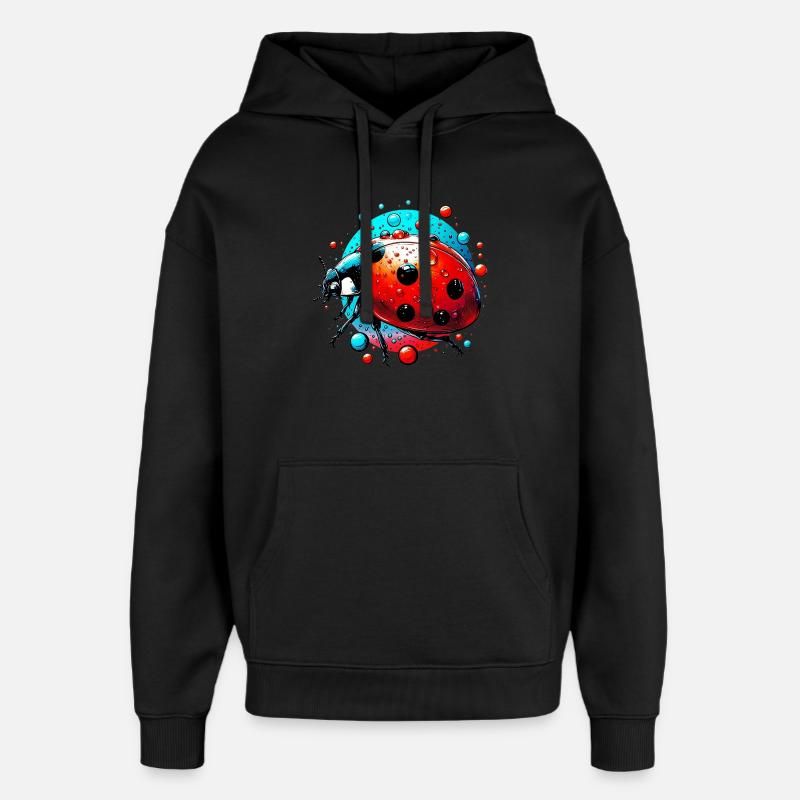 Coccinelle - Sweat à capuche unisexe Stanley/Stella Oversized - noir