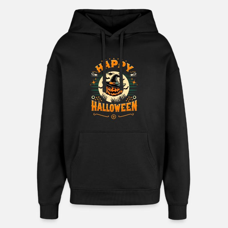 Joyeux halloween - Sweat à capuche unisexe Stanley/Stella Oversized - noir