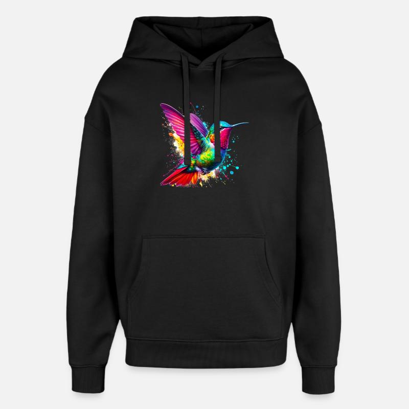 Colibri - Sweat à capuche unisexe Stanley/Stella Oversized - noir