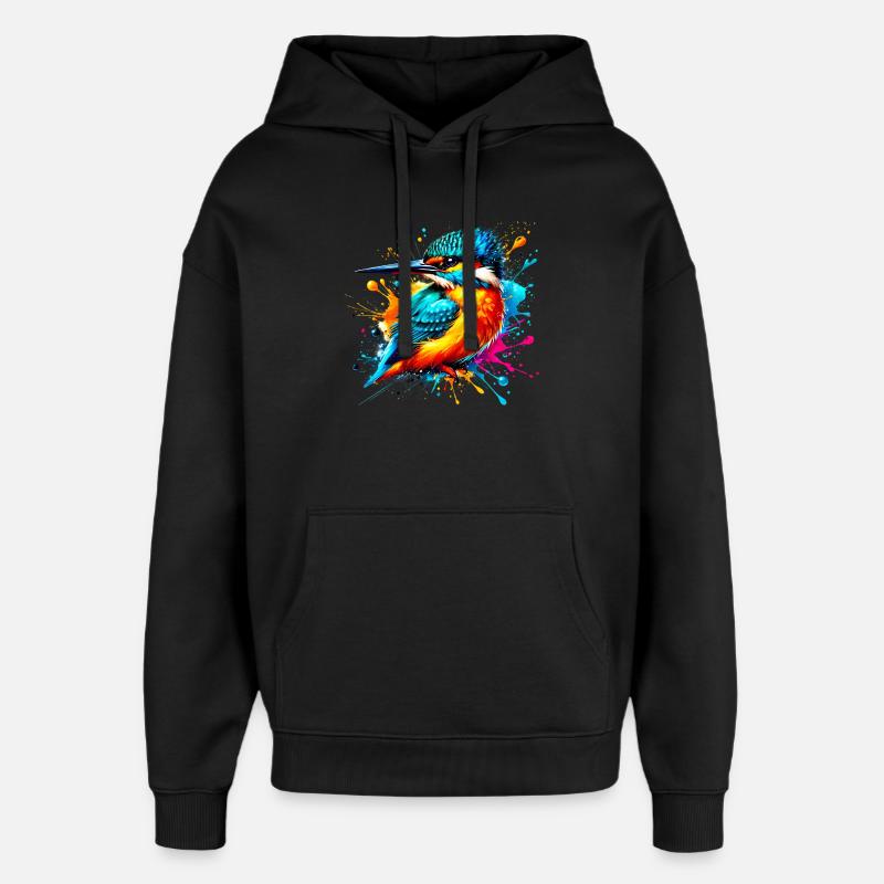 Eisvogel - Oversized Unisex Hoodie von Stanley/Stella - Schwarz
