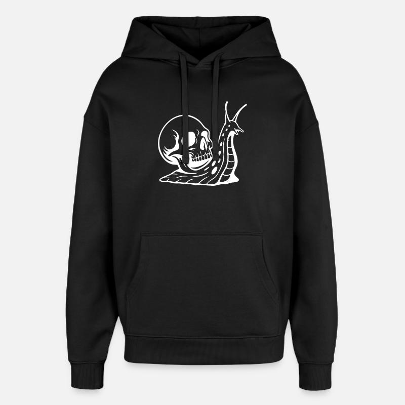 Gothic Totenschädel mit Schlangen-Design - Oversized Unisex Hoodie von Stanley/Stella - Schwarz