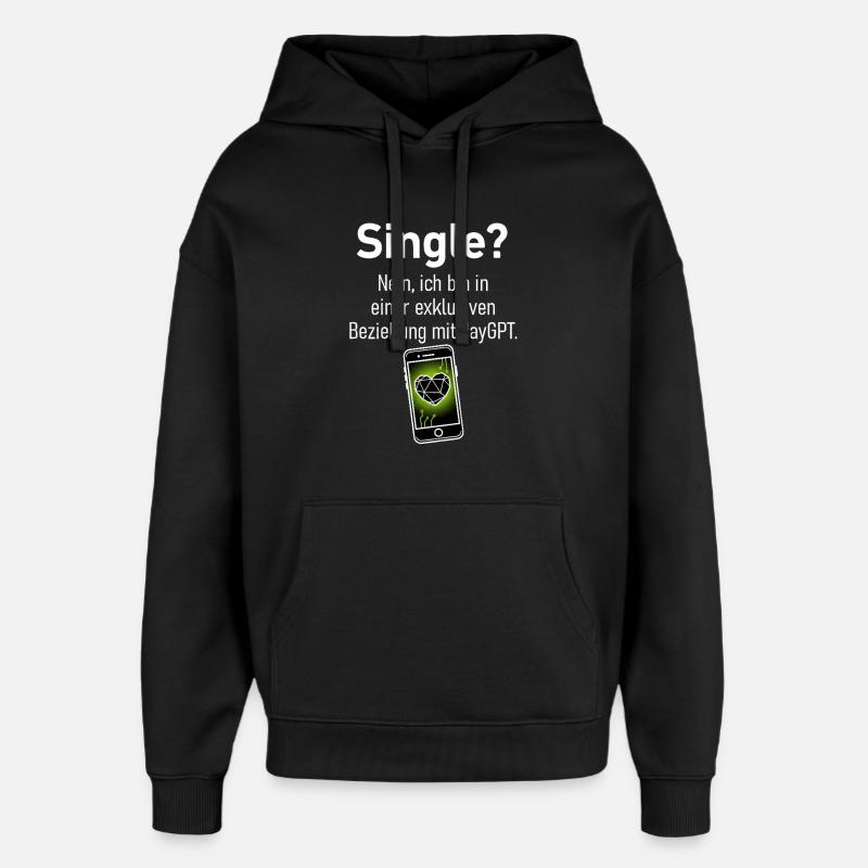 Exklusive AI-Beziehung mit JayGPT - Oversized Unisex Hoodie von Stanley/Stella - Schwarz
