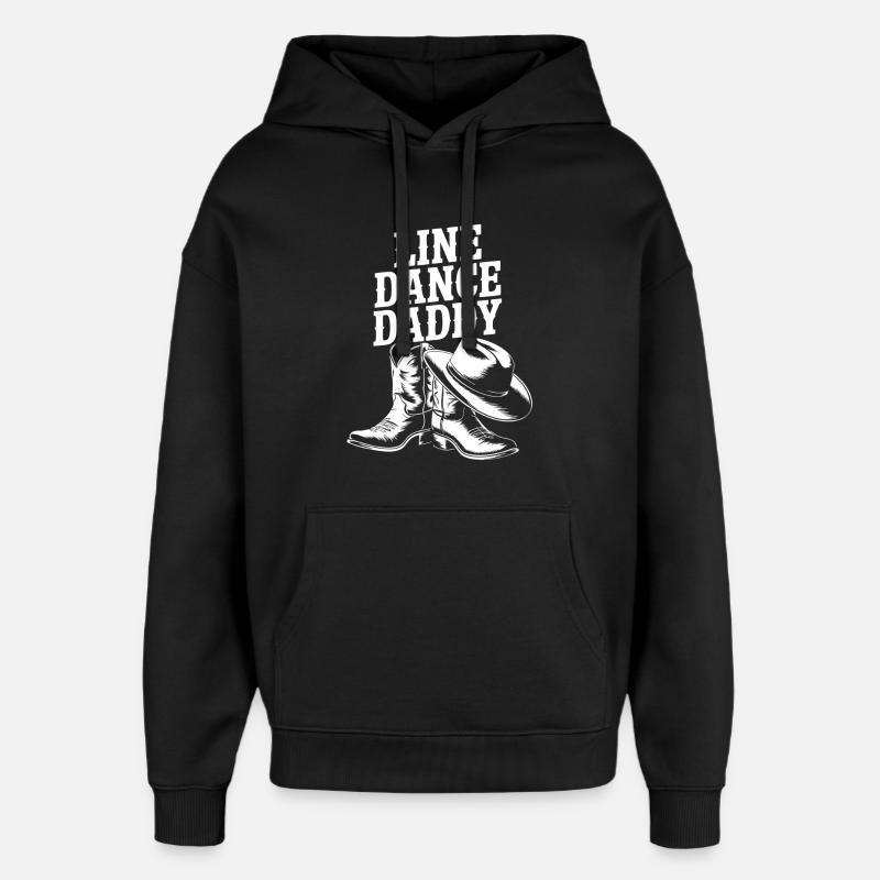 Line Dance Daddy Boots - Oversized Unisex Hoodie von Stanley/Stella - Schwarz