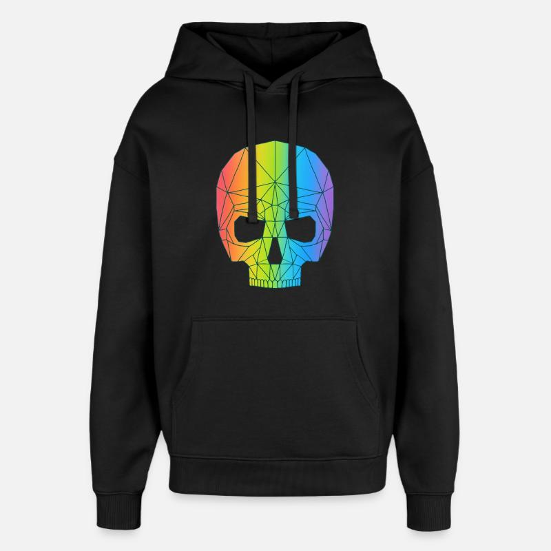Schädel in Farbe - Oversized Unisex Hoodie von Stanley/Stella - Schwarz