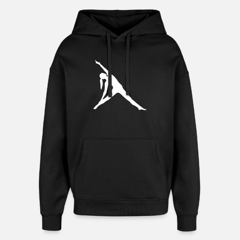 Danseur de silhouette étirée - Sweat à capuche unisexe Stanley/Stella Oversized - noir