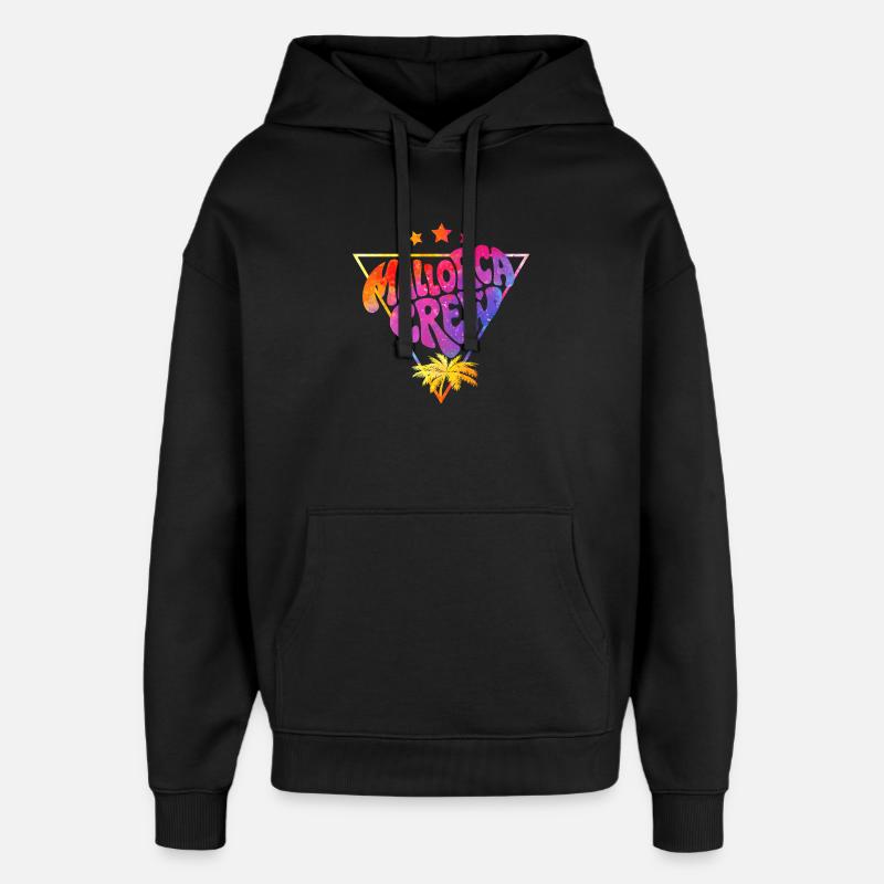 Mallorca Crew Neon Gradient - Oversized Unisex Hoodie by Stanley/Stella - black