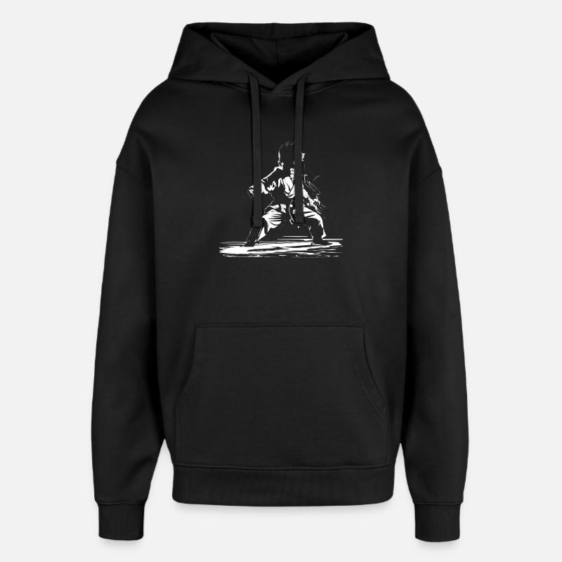 Karaté pour garçons - Sweat à capuche unisexe Stanley/Stella Oversized - noir