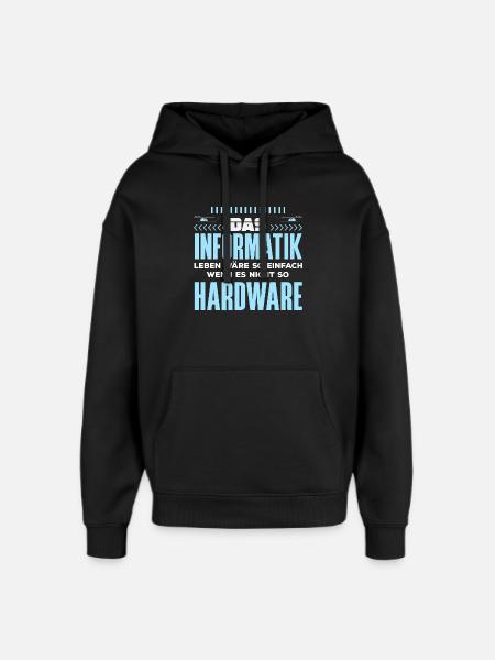 Informatik Hardware Spruch - Oversized Unisex Hoodie von Stanley/Stella - Schwarz