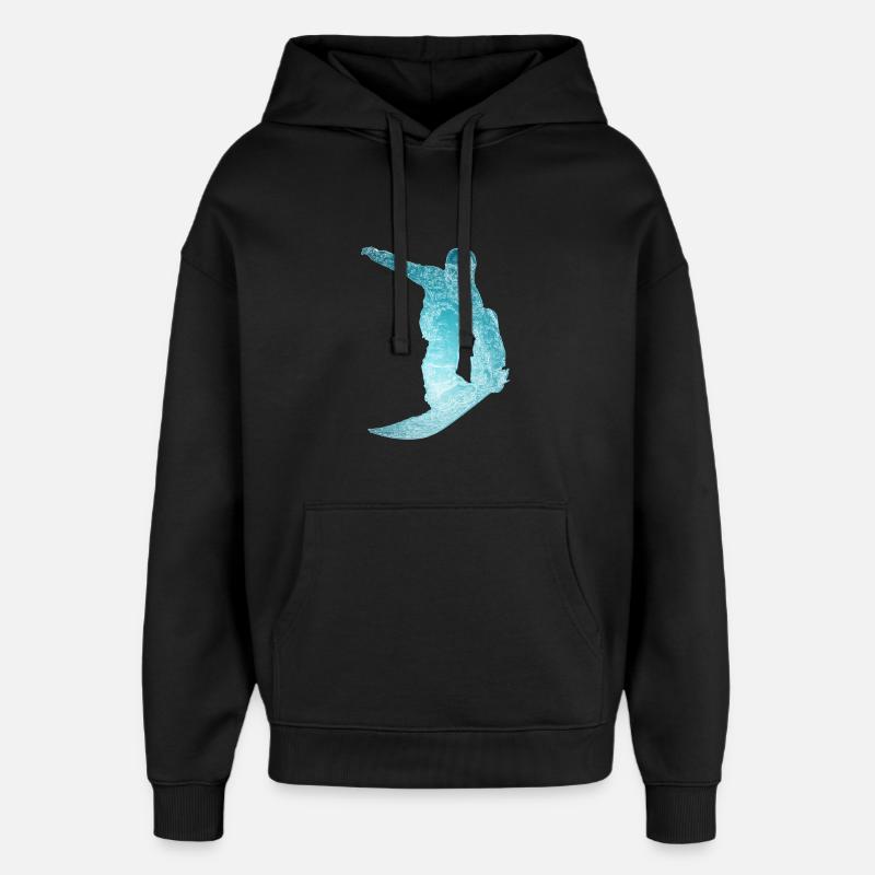 Planchistes de glace - Sweat à capuche unisexe Stanley/Stella Oversized - noir