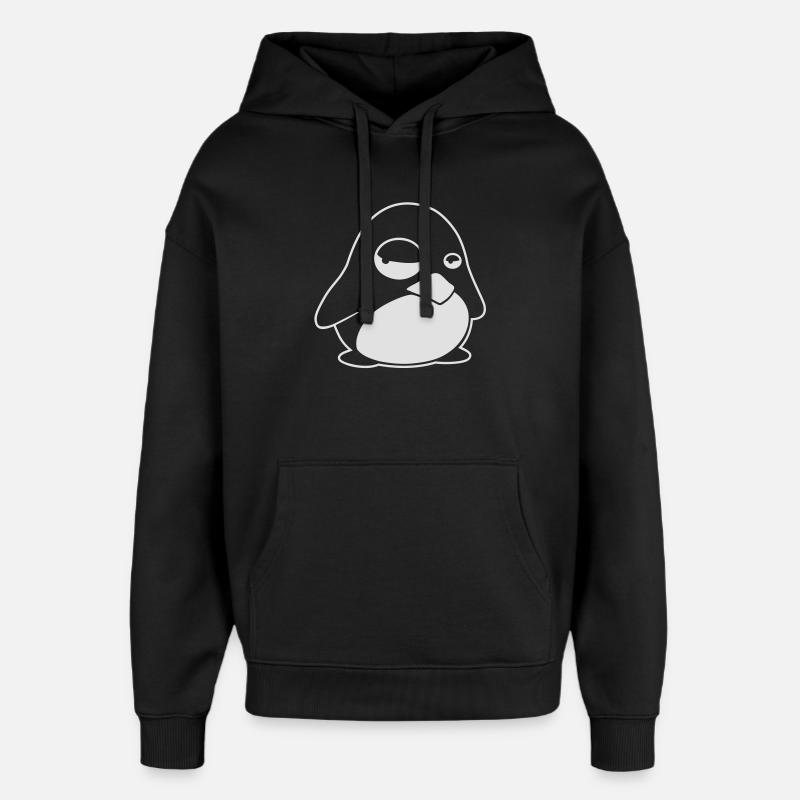 TUX Pinguin, LINUX - Oversized Unisex Hoodie by Stanley/Stella - black