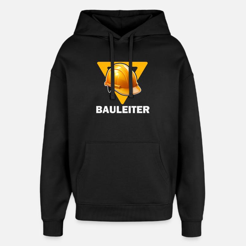 Baustellenleiter Bauhelm - Oversized Unisex Hoodie von Stanley/Stella - Schwarz
