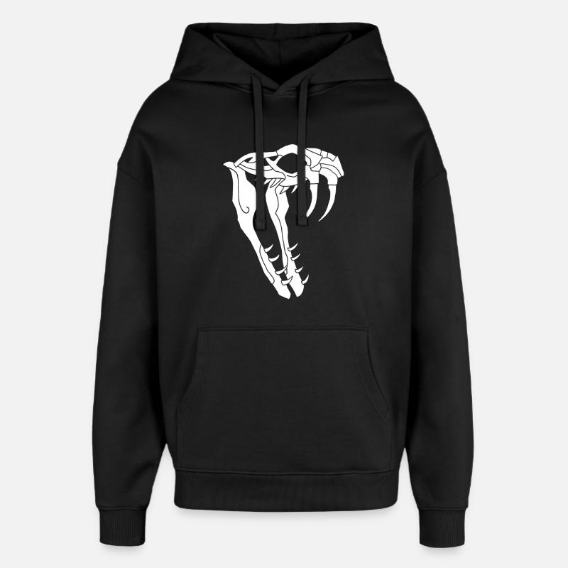 Schlangen-Schädel - Oversized Unisex Hoodie von Stanley/Stella - Schwarz