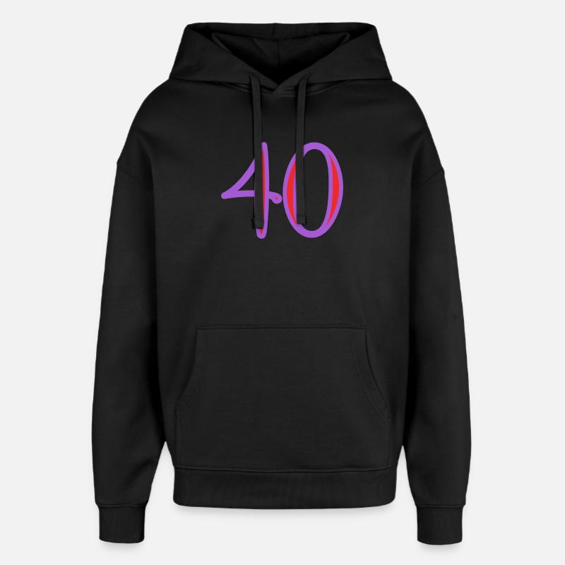 40 - Oversized Unisex Hoodie von Stanley/Stella - Schwarz